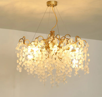 Chandelier SHIRO NODA ROUND by Rodesigne — glass designer chandelier, custom lighting by RODESIGNE