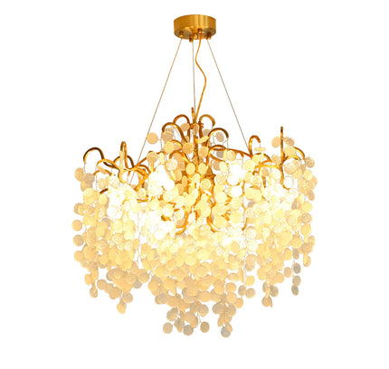 Chandelier SHIRO NODA ROUND by Rodesigne — glass designer chandelier, custom lighting by RODESIGNE