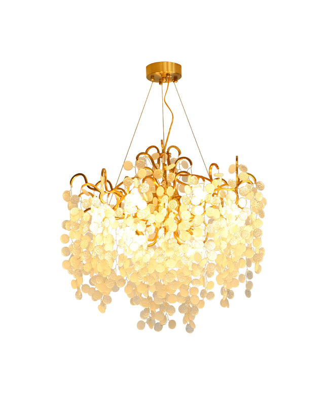 Chandelier SHIRO NODA ROUND by Rodesigne — glass designer chandelier, custom lighting by RODESIGNE