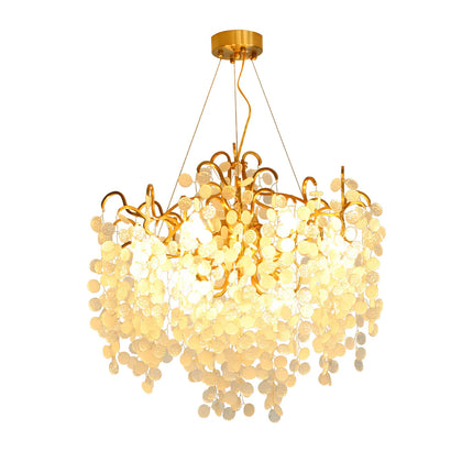 Chandelier SHIRO NODA ROUND by Rodesigne — glass designer chandelier, custom lighting by RODESIGNE