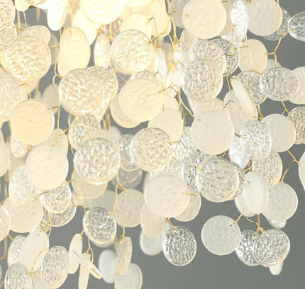 Chandelier SHIRO NODA ROUND by Rodesigne — glass designer chandelier, custom lighting by RODESIGNE