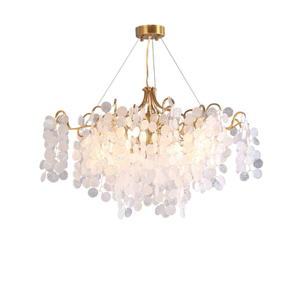 Chandelier SHIRO NODA ROUND by Rodesigne — glass designer chandelier, custom lighting by RODESIGNE