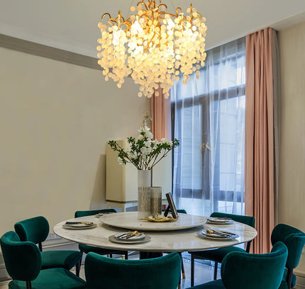 Chandelier SHIRO NODA ROUND by Rodesigne — glass designer chandelier, custom lighting by RODESIGNE