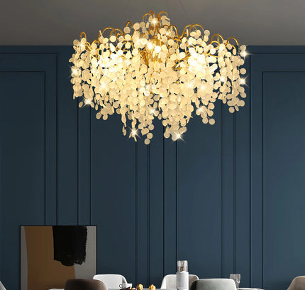 Chandelier SHIRO NODA ROUND by Rodesigne — glass designer chandelier, custom lighting by RODESIGNE