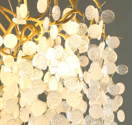 Chandelier SHIRO NODA ROUND by Rodesigne — glass designer chandelier, custom lighting by RODESIGNE