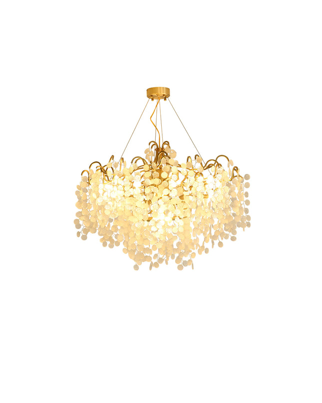 Chandelier SHIRO NODA ROUND by Rodesigne — glass designer chandelier, custom lighting by RODESIGNE
