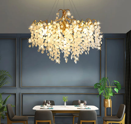 Chandelier SHIRO NODA ROUND by Rodesigne — glass designer chandelier, custom lighting by RODESIGNE