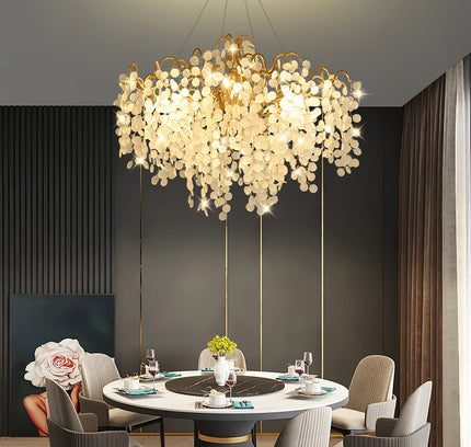 Chandelier SHIRO NODA ROUND by Rodesigne — glass designer chandelier, custom lighting by RODESIGNE