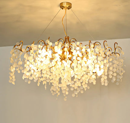 Chandelier SHIRO NODA ROUND by Rodesigne — glass designer chandelier, custom lighting by RODESIGNE