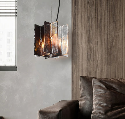 Pendant lamp BLOCKS by Rodesigne — brass modern pendant light, custom designer lighting by RODESIGNE