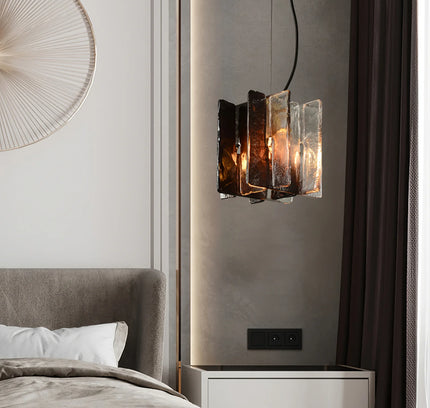 Pendant lamp BLOCKS by Rodesigne — brass modern pendant light, custom designer lighting by RODESIGNE