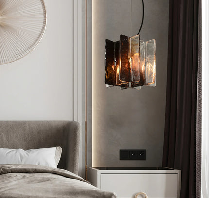 Pendant lamp BLOCKS by Rodesigne — brass modern pendant light, custom designer lighting by RODESIGNE