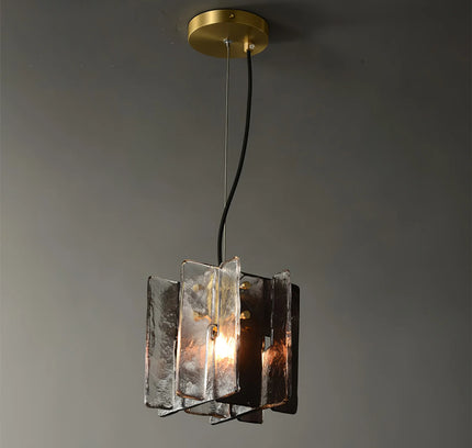 Pendant lamp BLOCKS by Rodesigne — brass modern pendant light, custom designer lighting by RODESIGNE