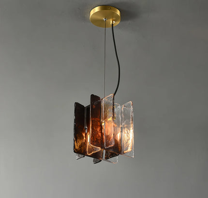 Pendant lamp BLOCKS by Rodesigne — brass modern pendant light, custom designer lighting by RODESIGNE