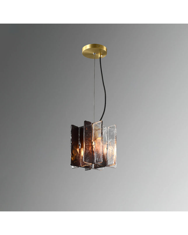 Pendant lamp BLOCKS by Rodesigne — brass modern pendant light, custom designer lighting by RODESIGNE