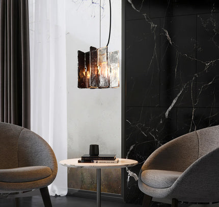 Pendant lamp BLOCKS by Rodesigne — brass modern pendant light, custom designer lighting by RODESIGNE