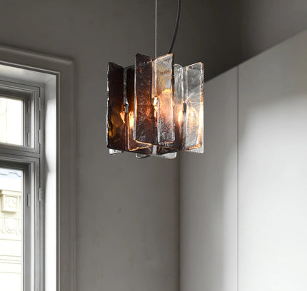 Pendant lamp BLOCKS by Rodesigne — brass modern pendant light, custom designer lighting by RODESIGNE