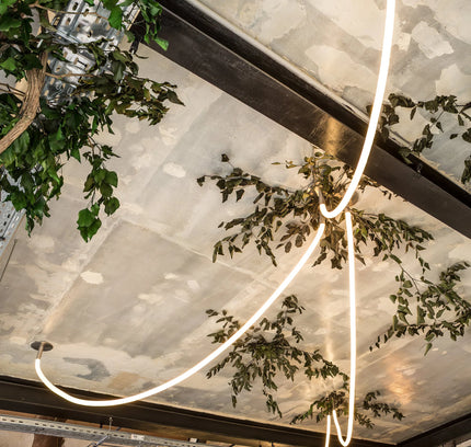 Pendant lamp HOOP by Rodesigne — brass modern pendant light, custom designer lighting by RODESIGNE