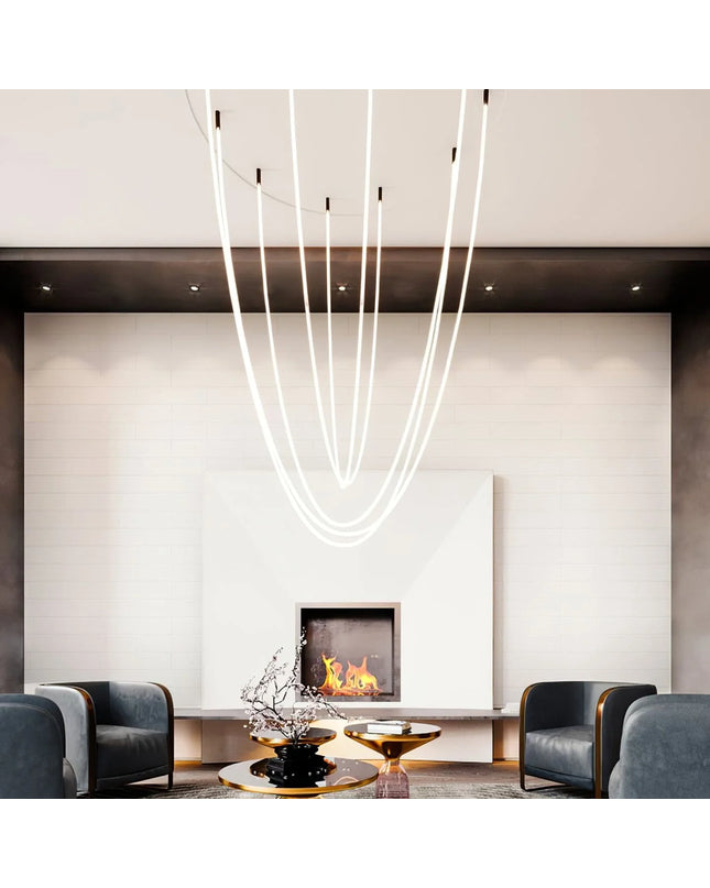 Pendant lamp HOOP by Rodesigne — brass modern pendant light, custom designer lighting by RODESIGNE