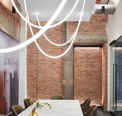 Pendant lamp HOOP by Rodesigne — brass modern pendant light, custom designer lighting by RODESIGNE