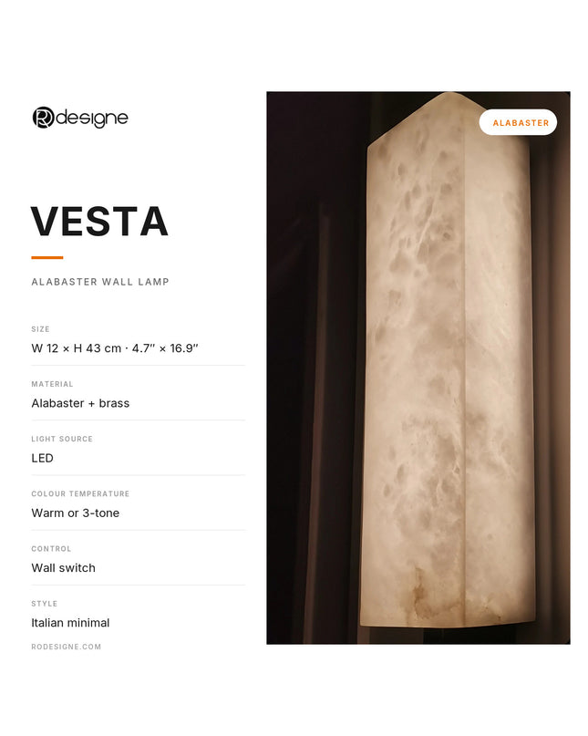 Wall lamp (Sconce) VESTA by Rodesigne — specifications