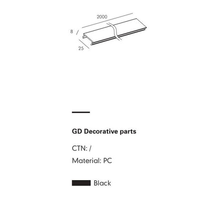 Finishing Module PRATO — track lighting accessory, technical lighting by RODESIGNE