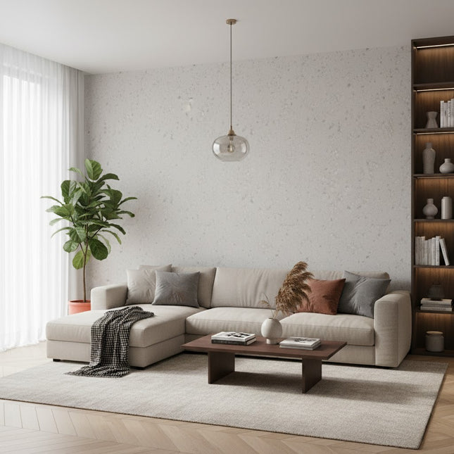Wall Panel NEW TRAVERTINO WHITE — decorative acoustic wall panel, sound absorption by RODESIGNE