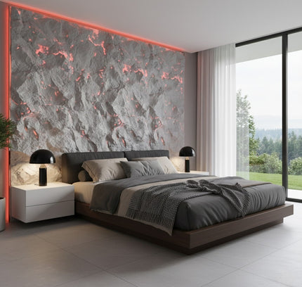Panel ROCK WALL TRANSCULENT — decorative acoustic wall panel, sound absorption by RODESIGNE