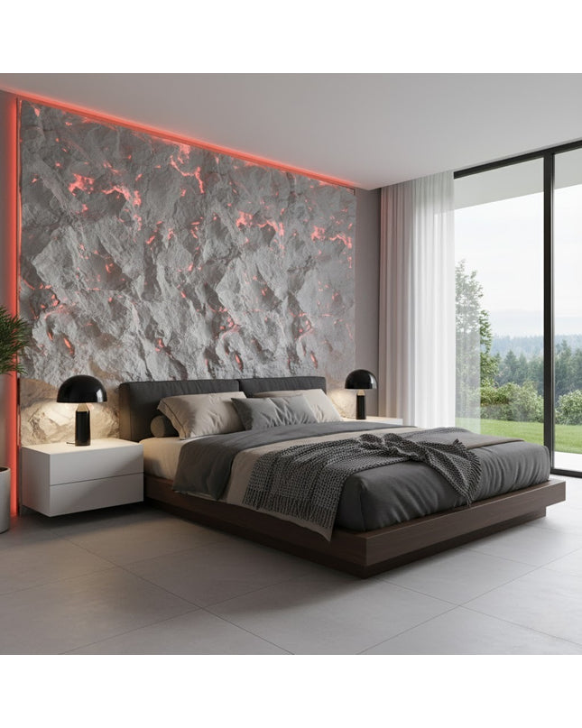 Panel ROCK WALL TRANSCULENT — decorative acoustic wall panel, sound absorption by RODESIGNE
