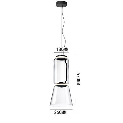 Pendant lamp KRUKKE by Rodesigne — glass modern pendant light, custom designer lighting by RODESIGNE