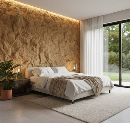 Panel WATER SURFACE YELLOW — decorative acoustic wall panel, sound absorption by RODESIGNE