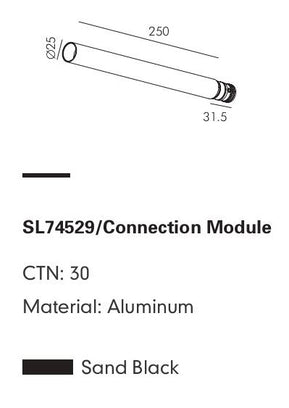 Connector Module GUBBIO-03 — track lighting accessory, technical lighting by RODESIGNE