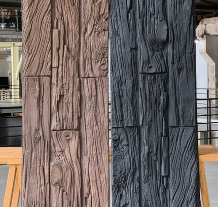 Panel OLD WOOD-STRIPS — decorative acoustic wall panel, sound absorption by RODESIGNE
