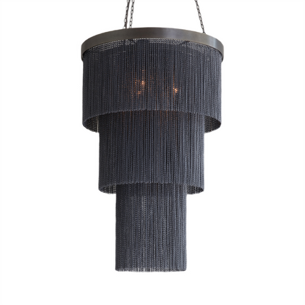 Chandelier CHAINY LONG — aluminum designer chandelier, custom lighting by RODESIGNE