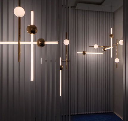 Pendant lamp ORION GLOBE by Rodesigne — brass modern pendant light, custom designer lighting by RODESIGNE