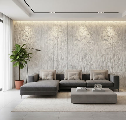 Panel RUBBLE STRIP STONE — decorative acoustic wall panel, sound absorption by RODESIGNE