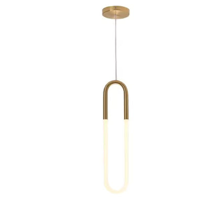 Pendant lamp RUDI LOOP by Rodesigne — brass modern pendant light, custom designer lighting by RODESIGNE