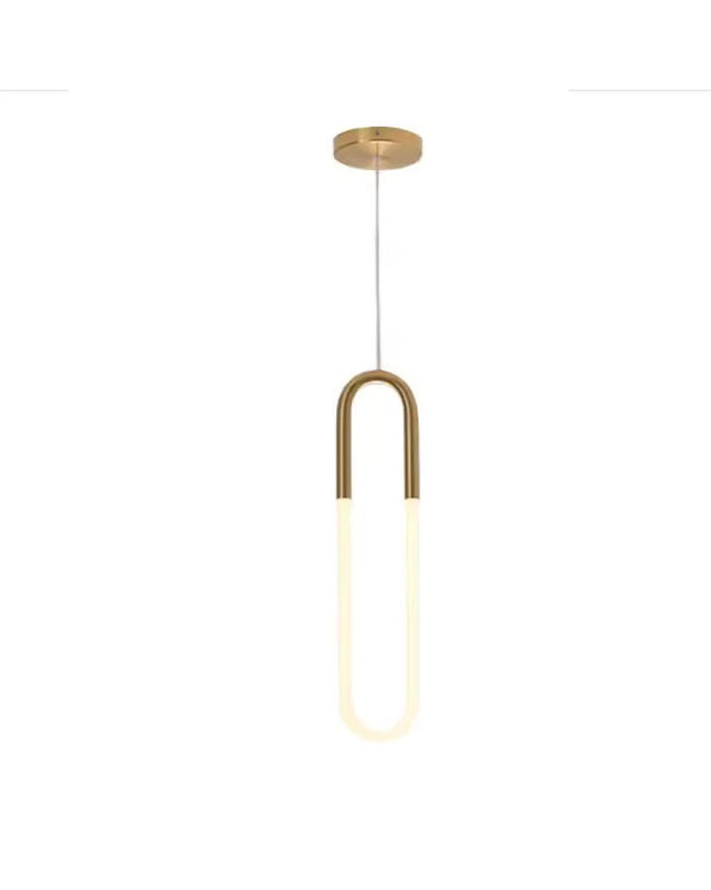 Pendant lamp RUDI LOOP by Rodesigne — brass modern pendant light, custom designer lighting by RODESIGNE