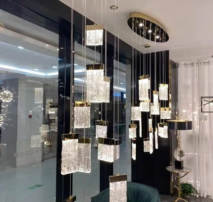Chandelier QUASCADRE — designer chandelier, custom lighting by RODESIGNE