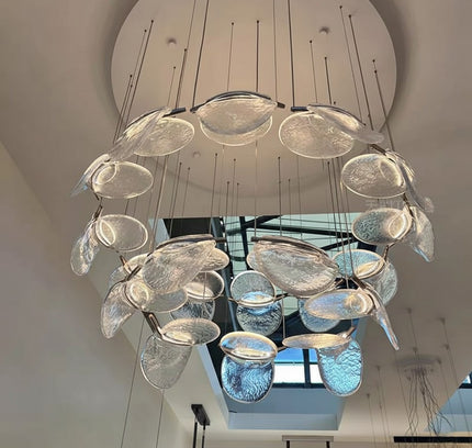 Pendant Light RINGORA — glass modern pendant light, custom designer lighting by RODESIGNE