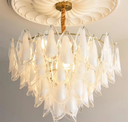 Chandelier MALANA by RODESIGNE, 50 × 45 cm, White