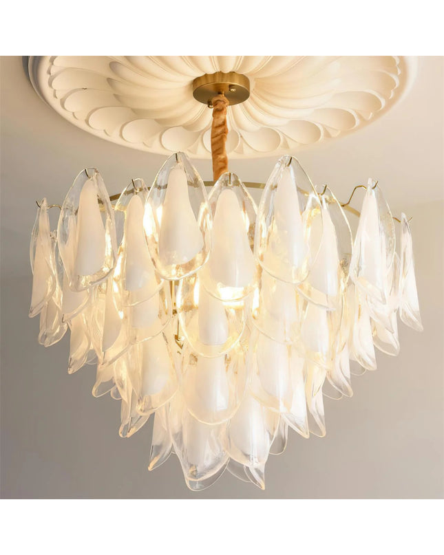 Chandelier MALANA by RODESIGNE, 50 × 45 cm, White