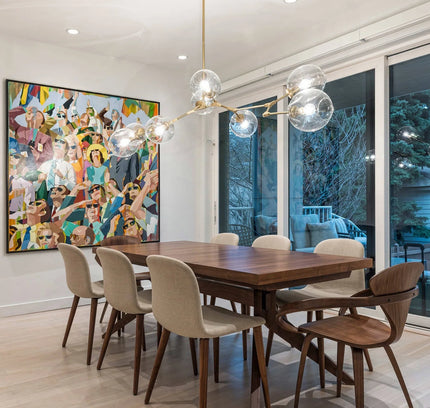 Chandelier BIFURCATION by Rodesigne — glass designer chandelier, custom lighting by RODESIGNE