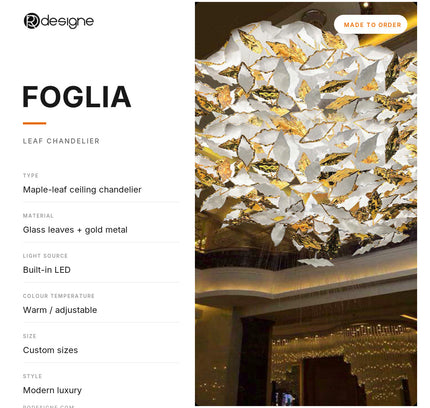 Chandelier FOGLIA by Rodesigne — specifications