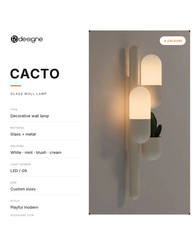 Wall lamp (Sconce) CACTO by Rodesigne — specifications