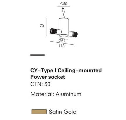 Input Connector CANINO-15 — track lighting accessory, technical lighting by RODESIGNE
