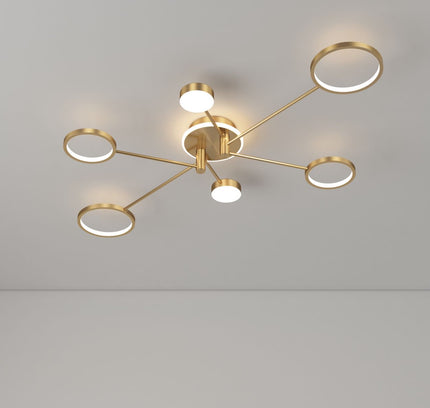 Сeiling lamp TONA by Rodesigne — brass designer piece by RODESIGNE