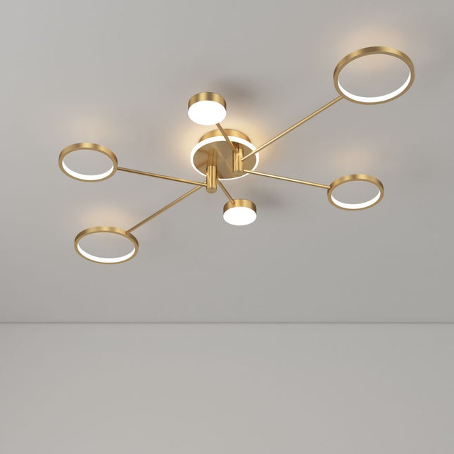Сeiling lamp TONA by Rodesigne — brass designer piece by RODESIGNE