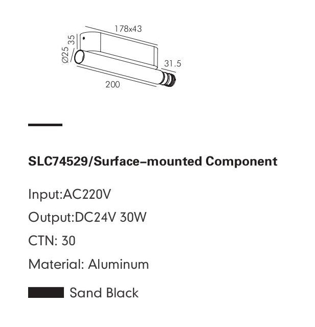 Connector GUBBIO-06 — track lighting accessory, technical lighting by RODESIGNE