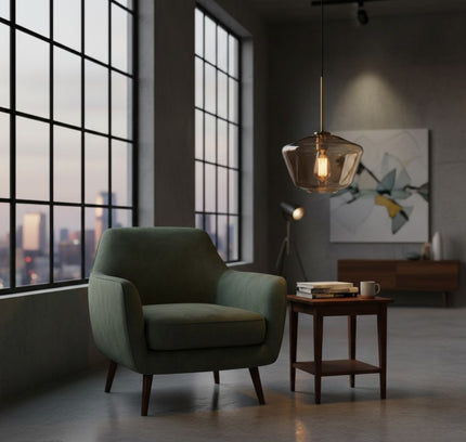 Pendant Light ARCLINEA — glass modern pendant light, custom designer lighting by RODESIGNE